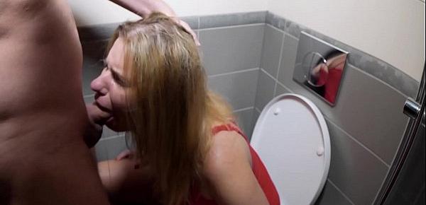  Piss Drinking, Deepthroat Puke Humiliation with Drunk Slut in the toilet